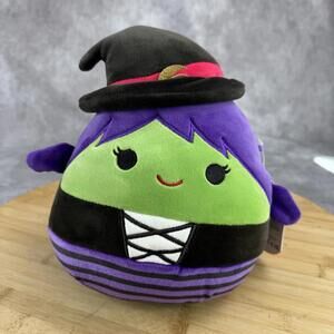 Squishmallows Roselyn the Witch 9" Plush 2023 Kelly Toy Halloween Green Purple